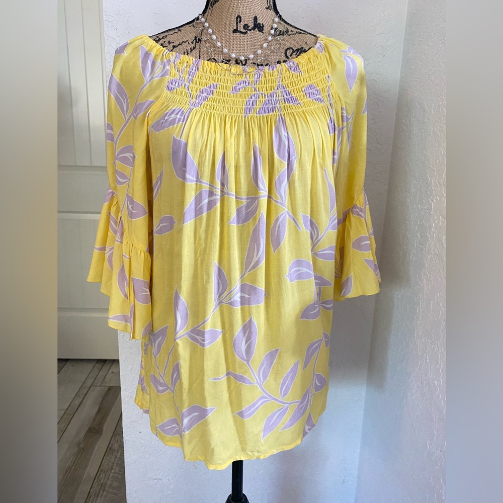 Cato Yellow and Purple Blouse